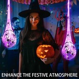 Lichtgevende Spinnen-eieren Decoratie 3 Stuks Paars - 50% Korting