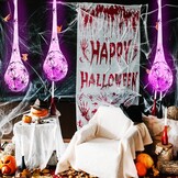 Lichtgevende Spinnen-eieren Decoratie 3 Stuks Paars - 50% Korting