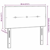 Donkergrijs Hoofdbord Stof 80cm - 50% Korting