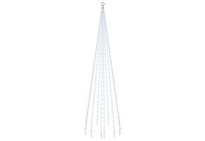 Kerstboom Vlaggenmast 300cm Koudwit 310 LED's - 50% Korting!