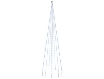 LED Kerstboom Vlaggenmast 310 LEDs Koudwit 300cm - 54% Korting