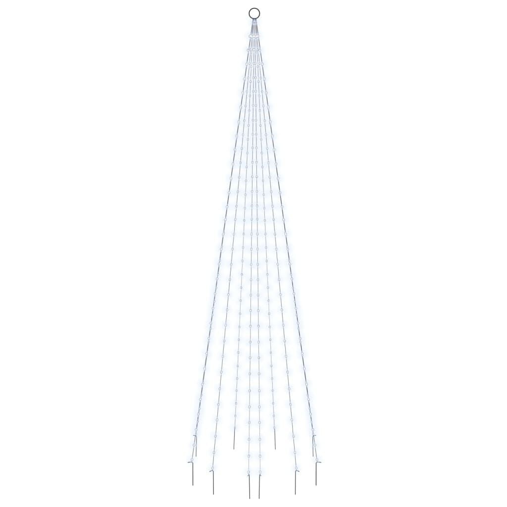 LED Kerstboom Vlaggenmast 310 LEDs Koudwit 300cm - 54% Korting