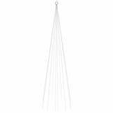LED Kerstboom Vlaggenmast 310 LEDs Koudwit 300cm - 54% Korting