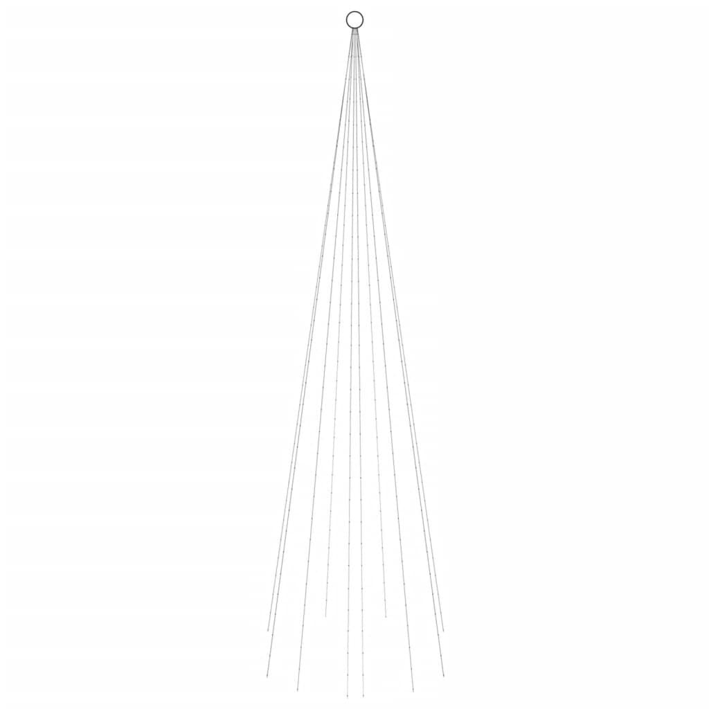 LED Kerstboom Vlaggenmast 310 LEDs Koudwit 300cm - 54% Korting