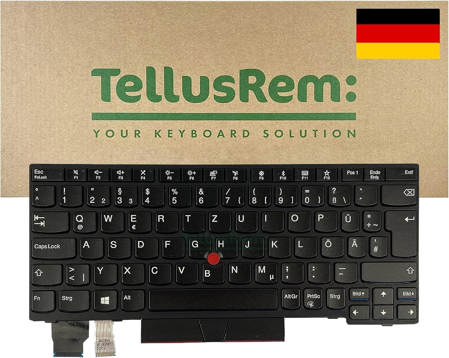 Vervangend QWERTZ Toetsenbord voor Lenovo Thinkpad X280/X390/X395 met Achtergrondverlichting - 52% Korting