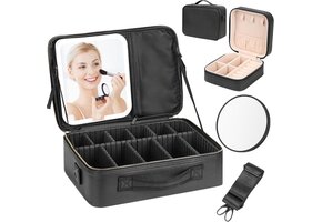 Make-up Organizer met Spiegel & Verlichting - 46% Korting