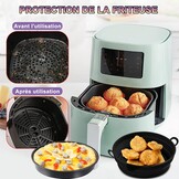 Airfryer Bakset 4-delig Siliconen Zwart Anti-aanbak - 62% Korting