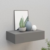 vidaXL Wandschap met Lade 40cm Grijs - 73% Korting