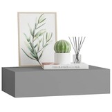 vidaXL Wandschap met Lade 40cm Grijs - 73% Korting