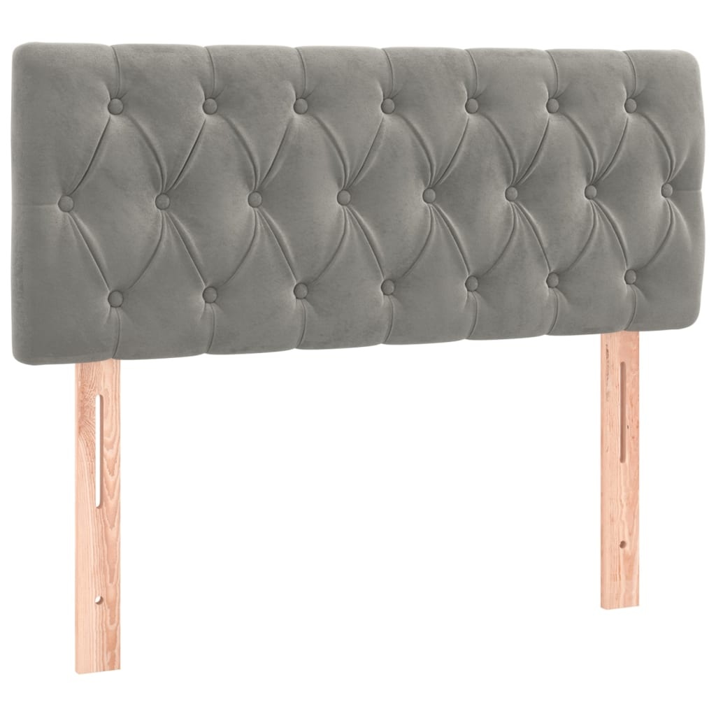 Hoofdbord Fluweel Lichtgrijs 90x7x78/88 cm - 45% Korting