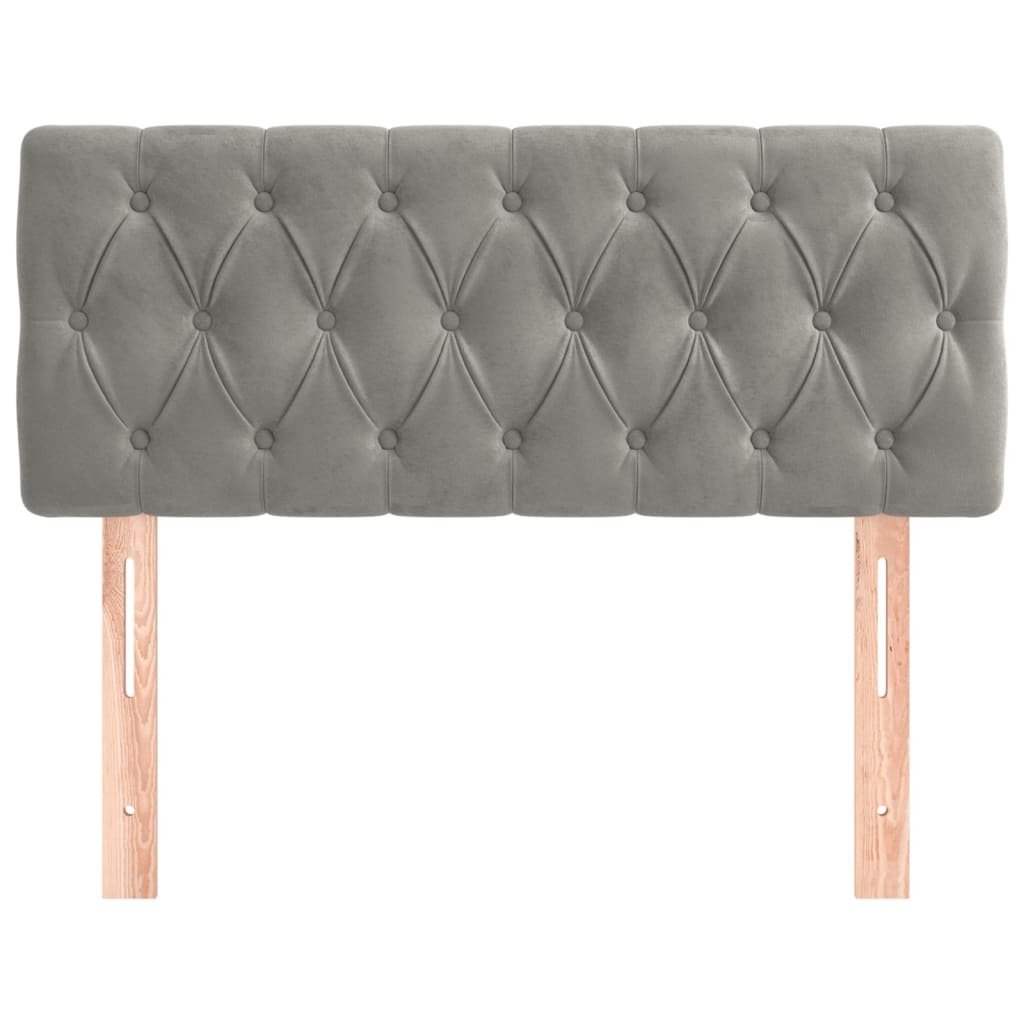 Hoofdbord Fluweel Lichtgrijs 90x7x78/88 cm - 45% Korting