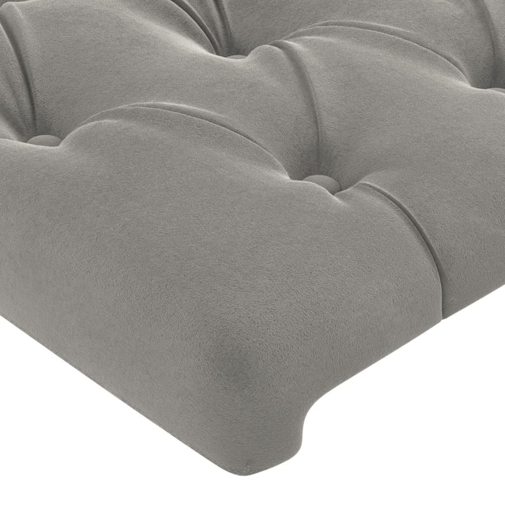 Hoofdbord Fluweel Lichtgrijs 90x7x78/88 cm - 45% Korting