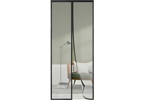 Magnetisch Vliegengaas Deur - Zelfsluitend & Zwart (95x215cm)