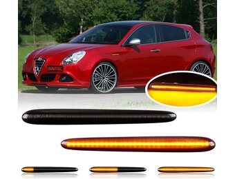 Dynamische LED Zijknipperlichten Amber Smoke Lens 48x SMD CAN-bus voor Alfa Romeo Giulietta & Renault Megane III - 55% Korting