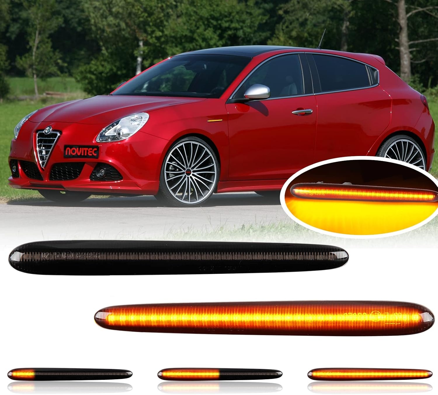 Dynamische LED Zijknipperlichten Amber Smoke Lens 48x SMD CAN-bus voor Alfa Romeo Giulietta & Renault Megane III - 55% Korting