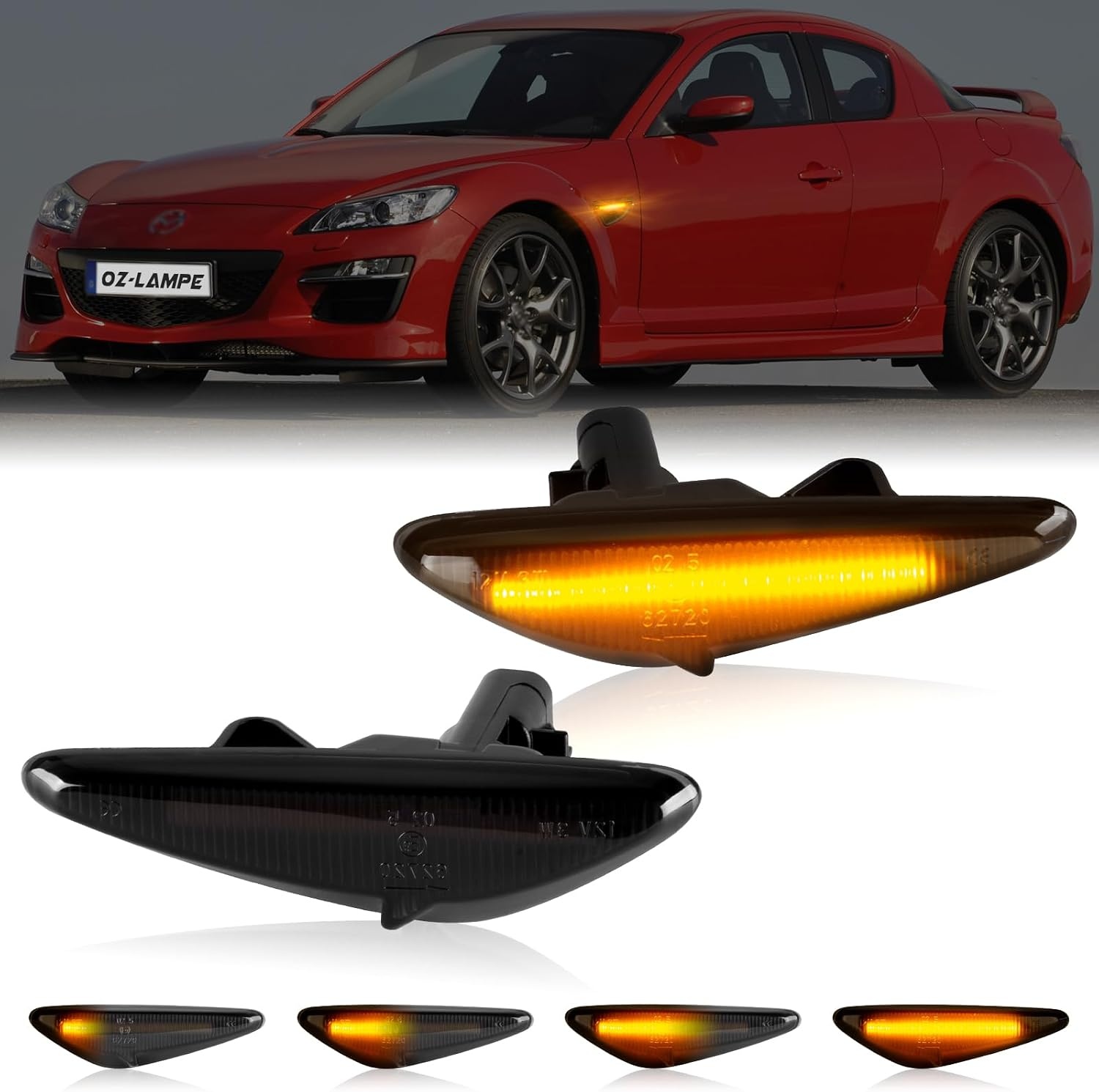 Dynamische LED Zijknipperlichten Amber Smoke Lens 48x SMD CAN-bus voor Alfa Romeo Giulietta & Renault Megane III - 55% Korting