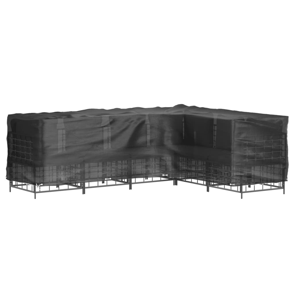L-vormige tuinmeubelhoes met 16 oogjes 210x260x80 cm - 33% Korting
