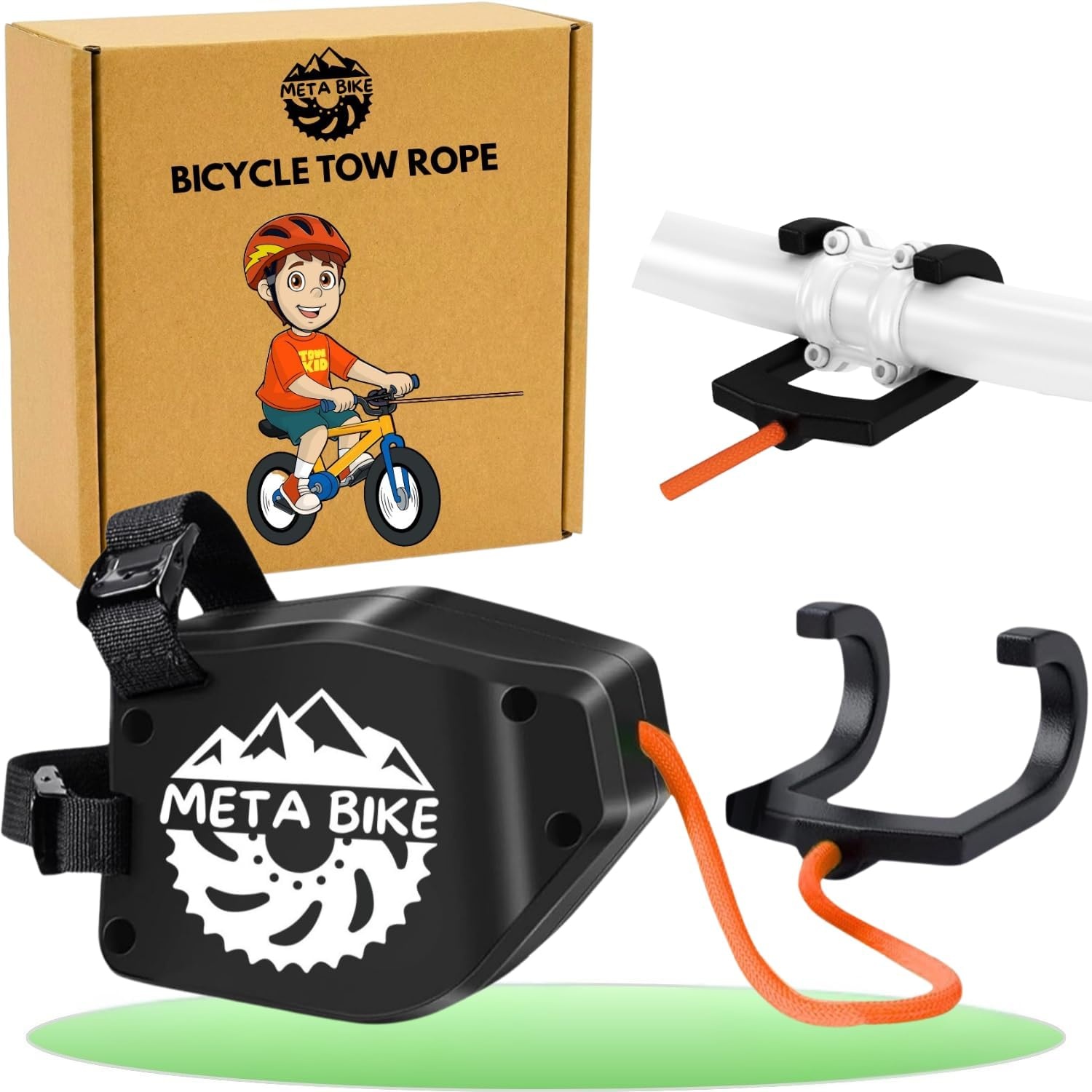 Bicycle Tow Rope for Children, 2.5 m Towing System, Pull Rope, Traction Rope Pull System Children & Adults, Children's Bicycle Mountain Bike E-Bike Woom MTB (Bicycle Towing System)