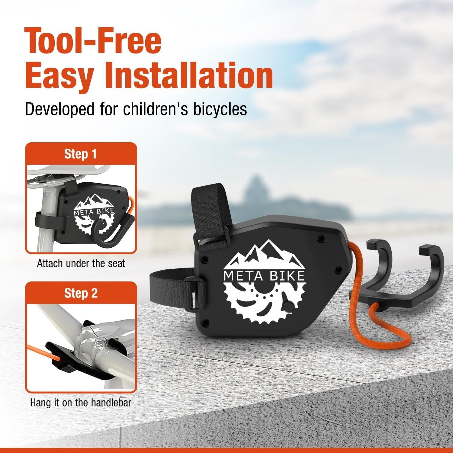 Bicycle Tow Rope for Children, 2.5 m Towing System, Pull Rope, Traction Rope Pull System Children & Adults, Children's Bicycle Mountain Bike E-Bike Woom MTB (Bicycle Towing System)