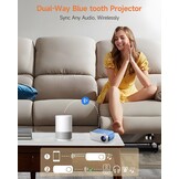 Draagbare Mini Videoprojector 1080P Full HD WiFi met 60% Korting