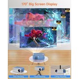 Draagbare Mini Videoprojector 1080P Full HD WiFi met 60% Korting