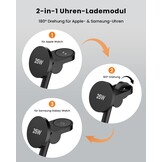 JoyGeek 4-in-1 QI2.2 25 W laadstation compatibel met iPhone 17 16, magnetische oplader voor MagSafe, bureauhouder voor Apple & Samsung Watch incl. 45 W stekker
