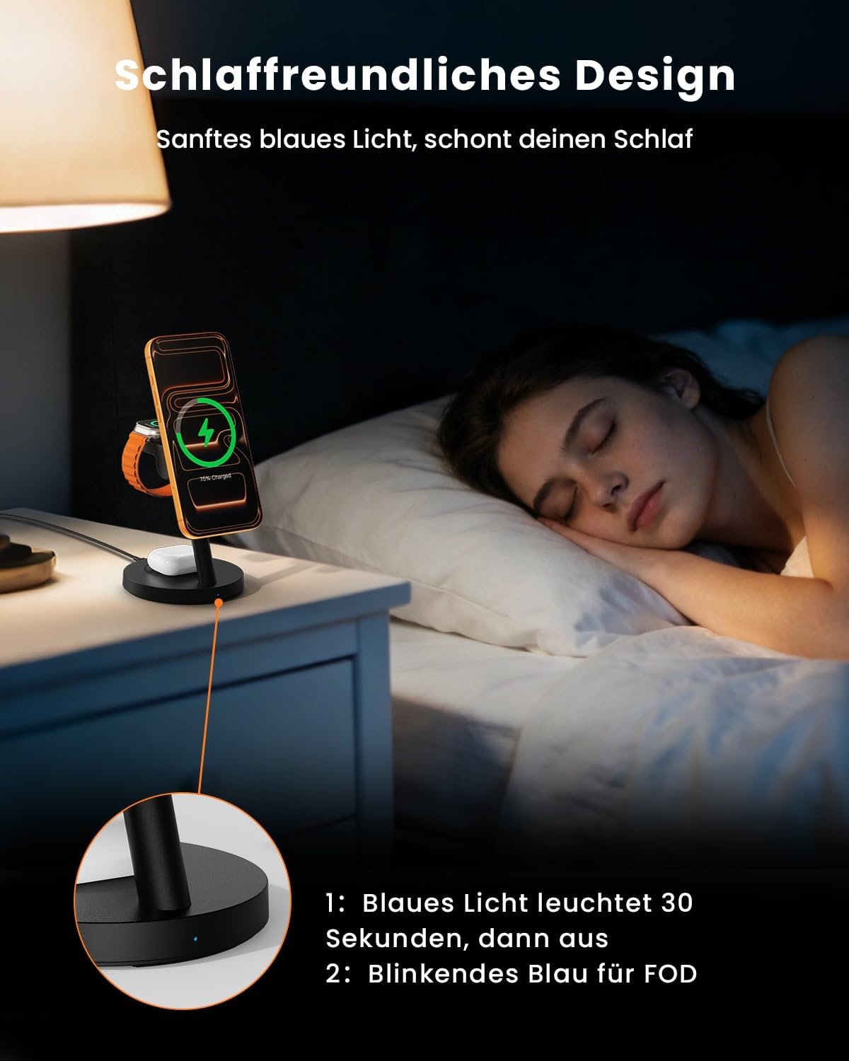 JoyGeek 4-in-1 QI2.2 25 W laadstation compatibel met iPhone 17 16, magnetische oplader voor MagSafe, bureauhouder voor Apple & Samsung Watch incl. 45 W stekker