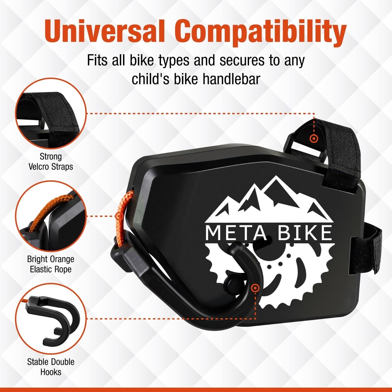 Bicycle Tow Rope for Children, 2.5 m Towing System, Pull Rope, Traction Rope Pull System Children & Adults, Children's Bicycle Mountain Bike E-Bike Woom MTB (Bicycle Towing System)