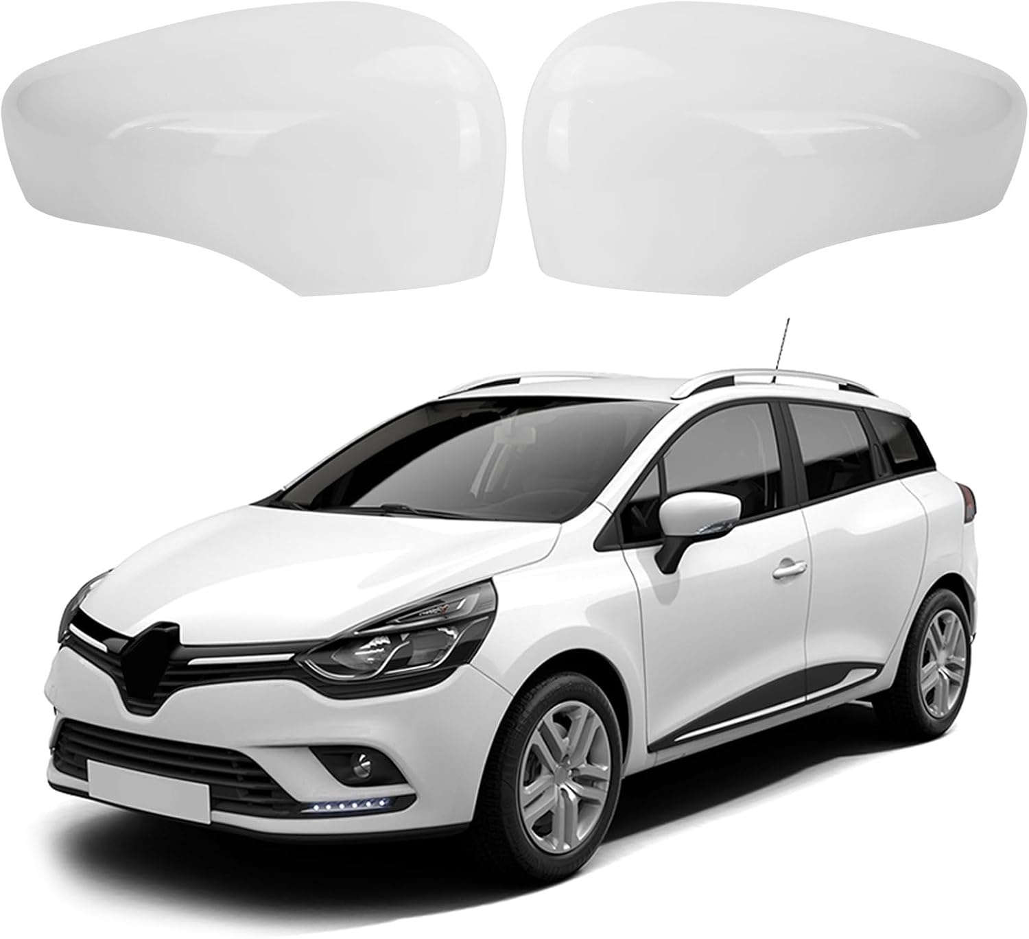 Buitenspiegelkappen Wit voor Renault Clio/Captur/Zoe | 56% Korting