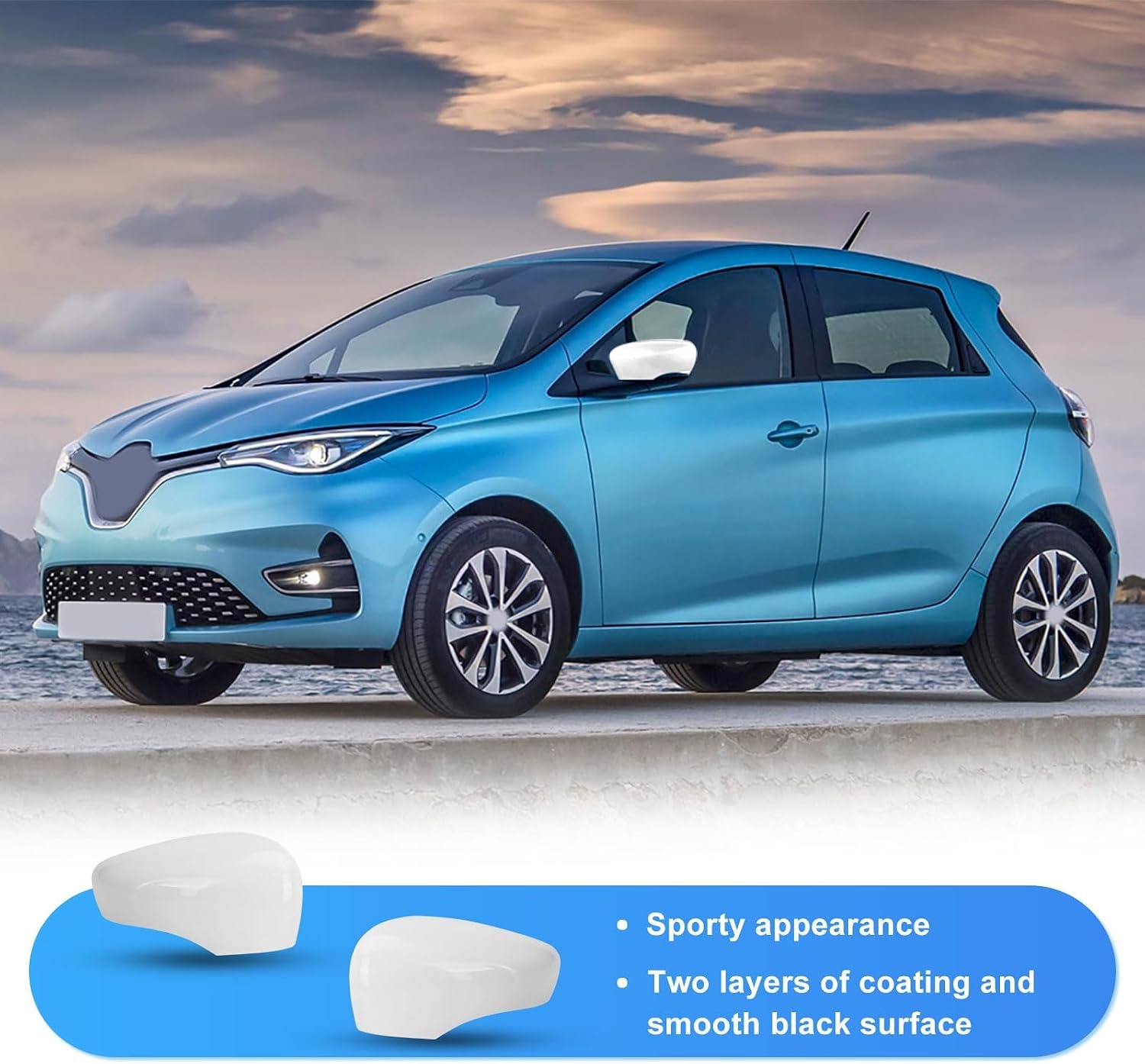Buitenspiegelkappen Wit voor Renault Clio/Captur/Zoe | 56% Korting