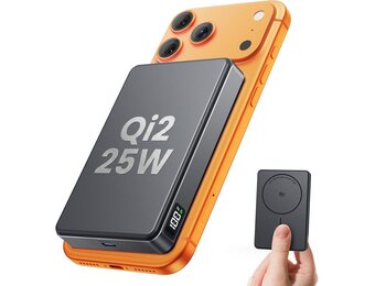 JoyGeek Magnetische powerbank Qi2.2 25 W Fast Wireless for MagSafe, 45 W USB-C, 10.000 mAh draagbare batterij, 10 N magneet voor iPhone 12-17, AirPods, Type-C apparaten