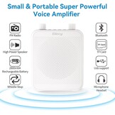 Draagbare Spraakversterker(30W) met 7.4V/2800mAh Lithium Batterij (Wit)