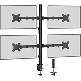 BONTEC Quad Monitor Stand for 13-27 Inch Screens, Height Adjustable, Full Motion Monitor Arm with Tilt, Swivel, Rotation, Heavy-Duty Desk Mount, Supports up to 10kg per Arm, VESA 75x75/100x100