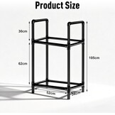 Rim Boom Tire Stand for 4 Tyres, Height Adjustable Tire Rack, Robust Steel Construction, Tyre Stand for Garage & Workshop (57.2 x 37.3 x 114.5 cm)