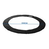 Trampoline rand afdekking - 244 cm diameter - zwart