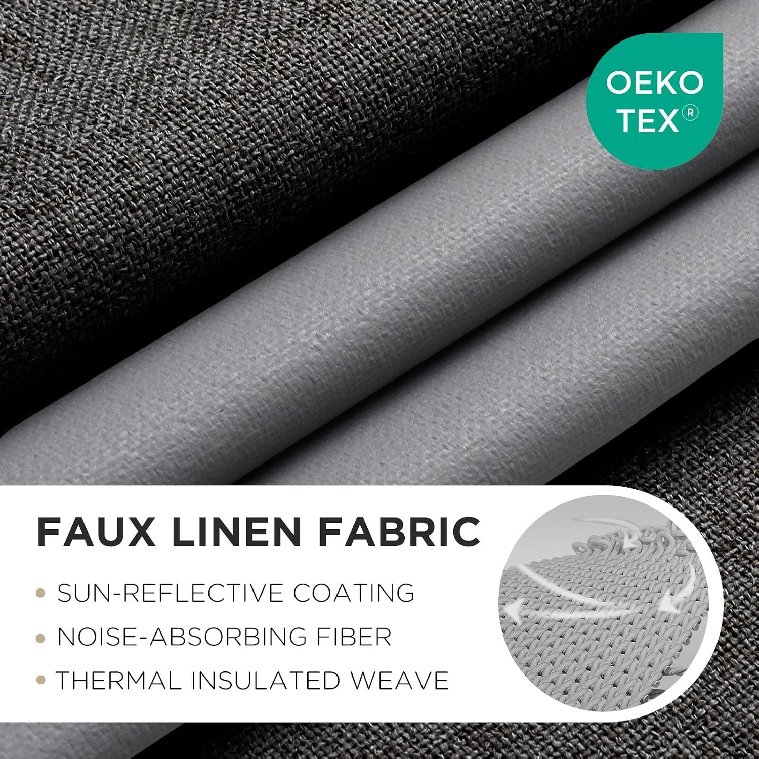 Zwarte Verduisteringsgordijnen 2-Pack - Linnenlook 140x225 cm - 60% Korting