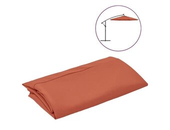 vidaXL Vervangingsdoek voor zweefparasol 300 cm terracottakleurig
