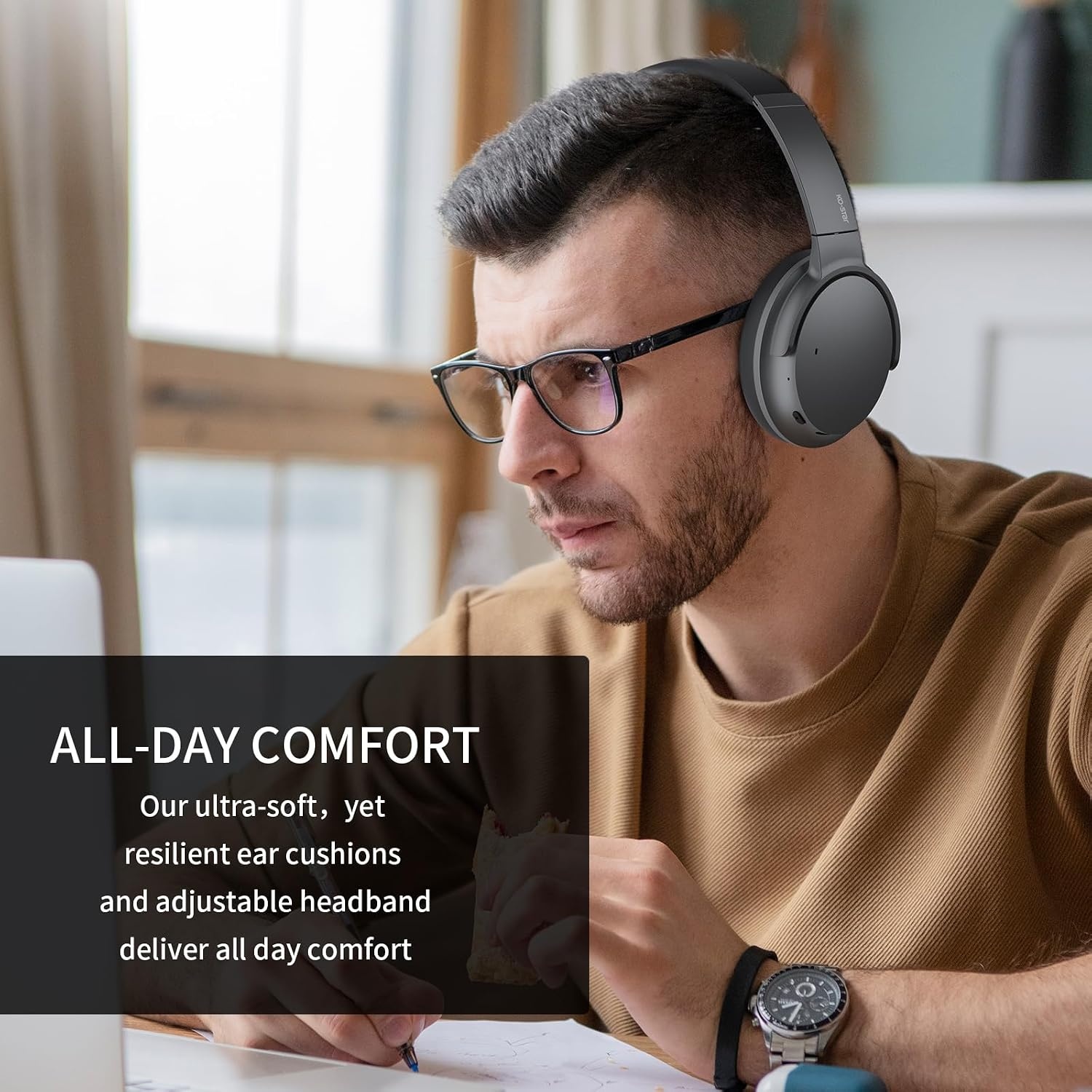 Draadloze Over-ear Koptelefoon met ANC & 60u Batterij - 56% Korting
