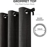 Zwarte Verduisteringsgordijnen 140x225 cm (2 stuks) - 60% Korting!