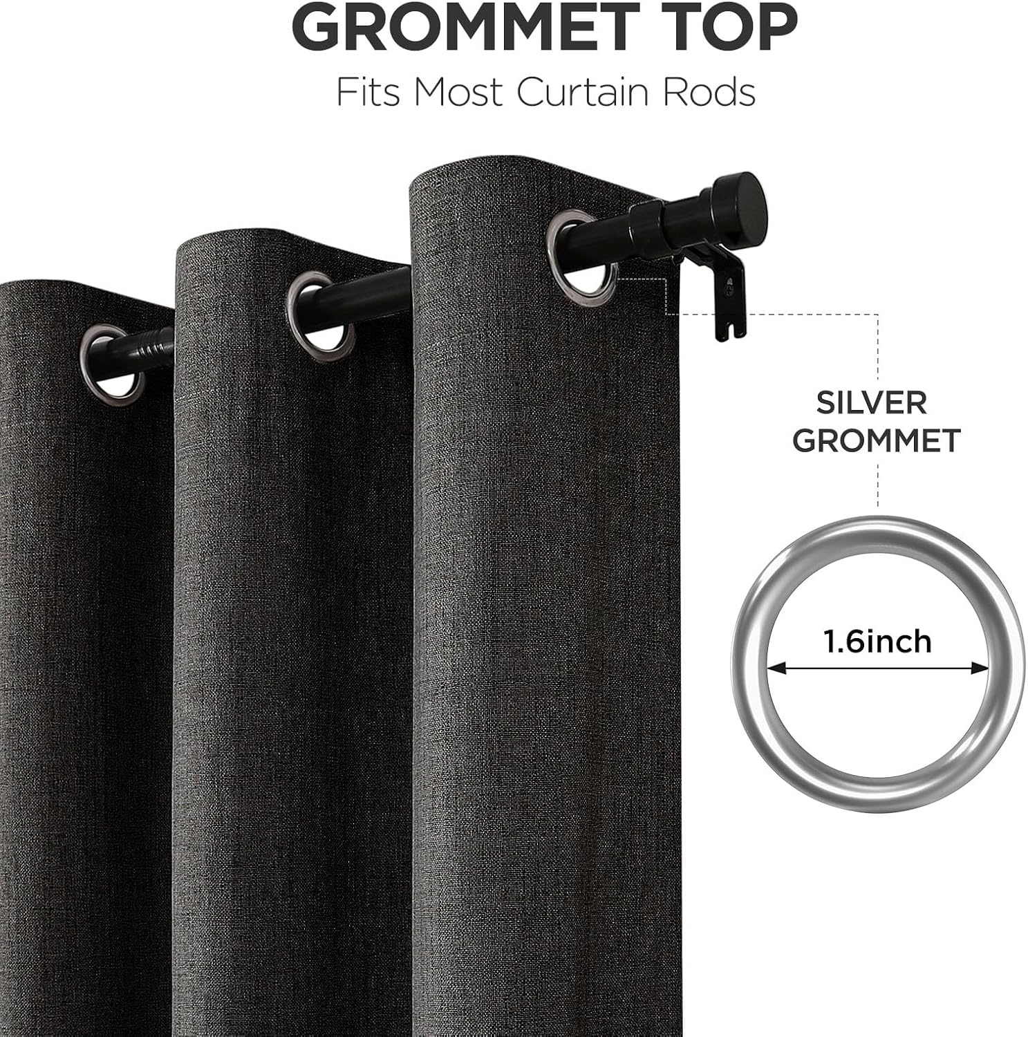 Zwarte Verduisteringsgordijnen 140x225 cm (2 stuks) - 60% Korting!