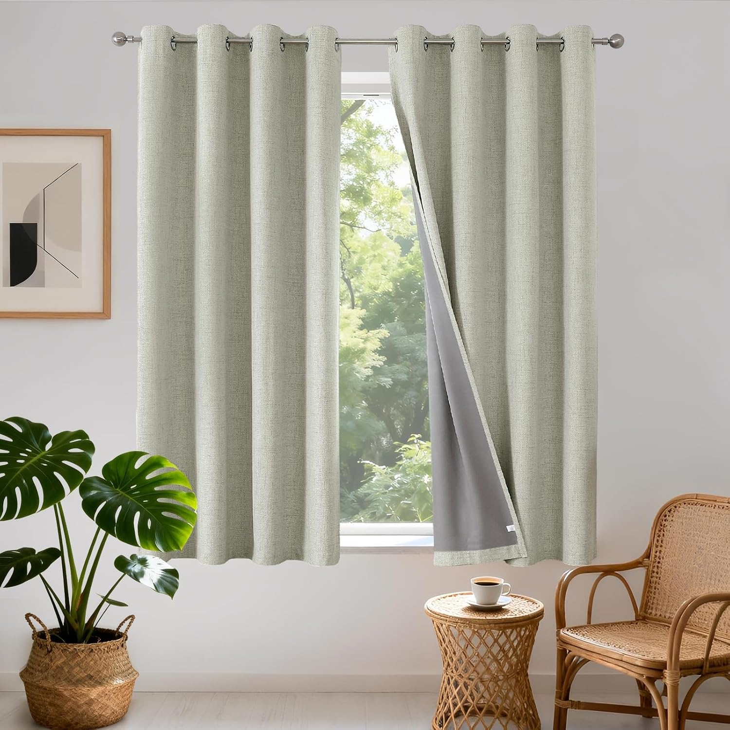 Zwarte Verduisteringsgordijnen 140x225 cm (2 stuks) - 60% Korting!