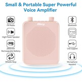 Draagbare Spraakversterker(30W) met 7.4V/2800mAh Lithium Batterij (Roségoud)
