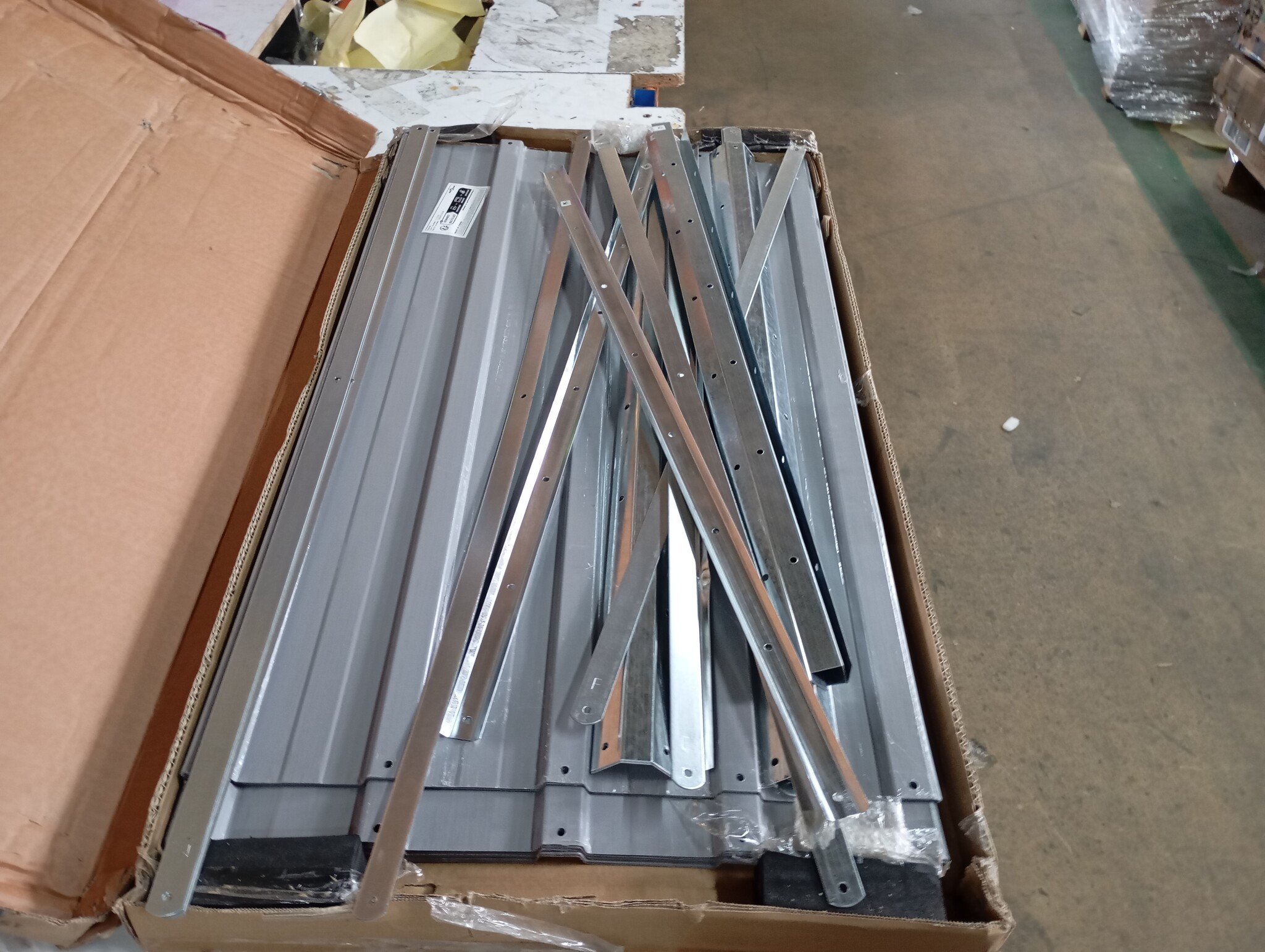 vidaXL Plantenbak verhoogd 240x80x77 cm gegalvaniseerd staal grijs