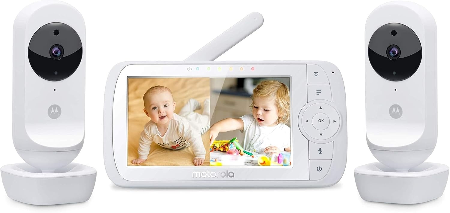 Motorola Nursery VM35-2 Babyfoon met 2 Camera's en 5,0 Inch Kleurenscherm - Wit