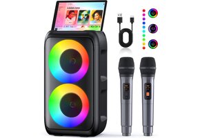 Karaokemachine met 2 Microfoons | 34% Korting | 10 Uur Speeltijd