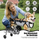 Dog Wheelchair for Rear Legs, Adjustable Mobility Aid Trolley with Breathable Mesh & Safety Buckles, Lightweight Aluminium Frame for Small Dogs/Cats, Ideal for Paralysis and Disability - Maat S (Gewicht: 3–5,5 kg)
