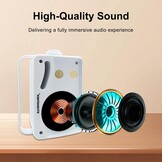 Waterdichte Buitenluidsprekers Wit 200W Bluetooth 5.3 Wandmontage - 58% Korting