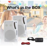 Waterdichte Buitenluidsprekers Wit 200W Bluetooth 5.3 Wandmontage - 58% Korting