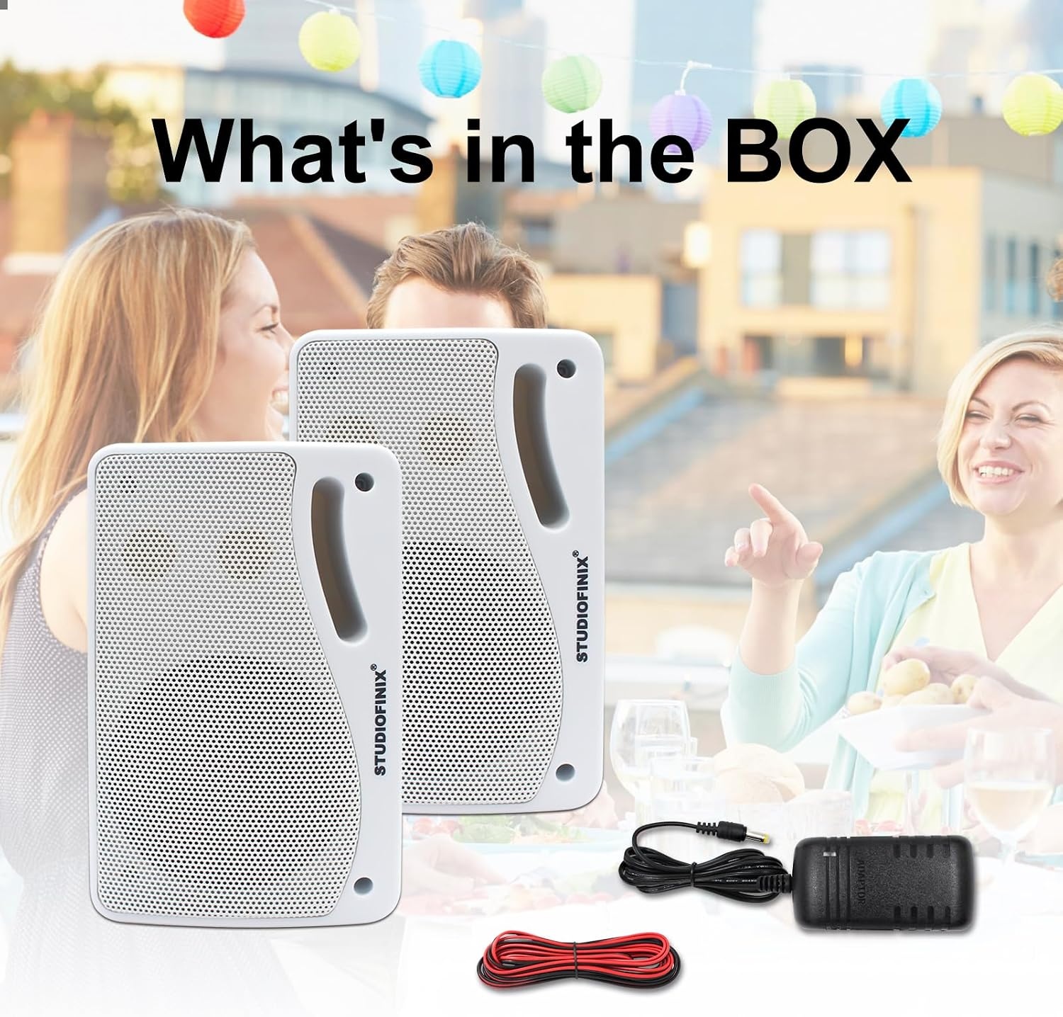 Waterdichte Buitenluidsprekers Wit 200W Bluetooth 5.3 Wandmontage - 58% Korting