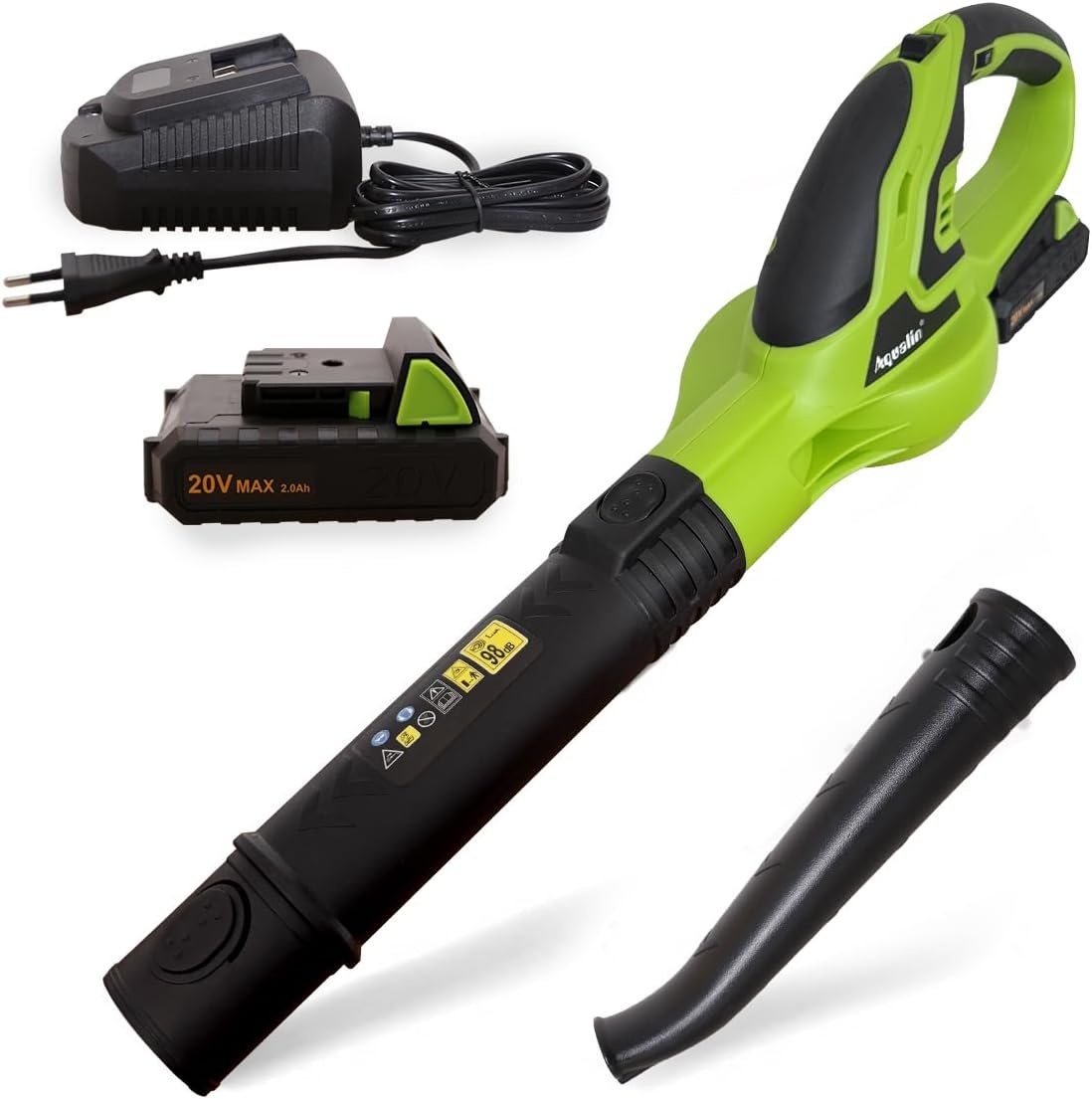 Accubladblazer 2,0 Ah | snellader | draadloze bladblazer voor tuin en gazon